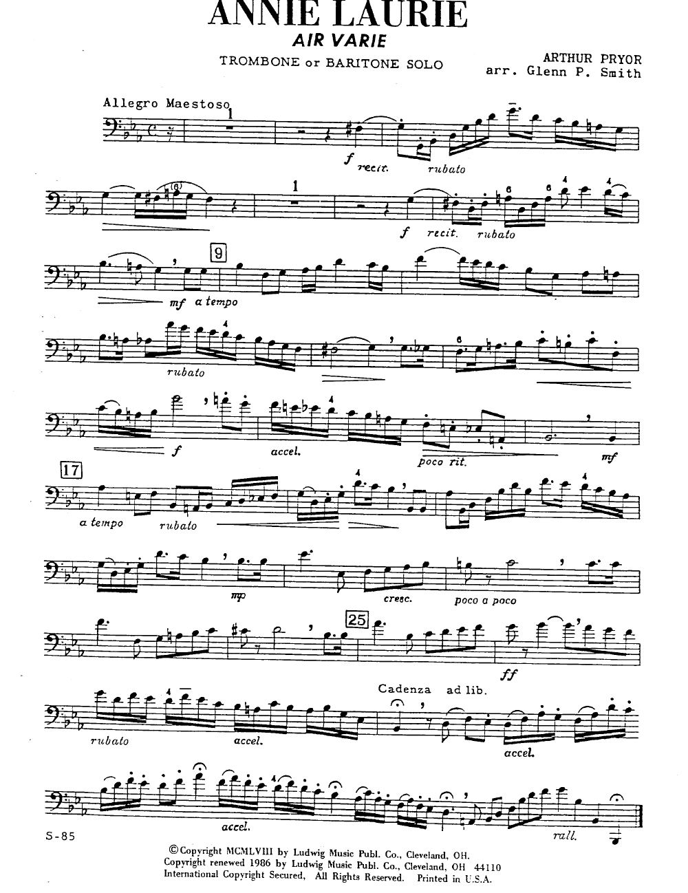 arthur pryor trombone pdf music